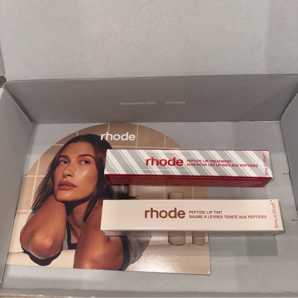 Rhode Peptide Lip Tint Set cinnamon roll & peppermint